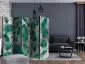 Parawan akustyczny Liście 225x172 cm 5-częściowy turkusowy | MIRAT.