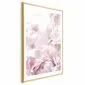 Plakat Puszyste peonie 21x30 cm z ramą złotą z marginesem | MIRAT.