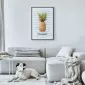 Plakat Ananas i paski 21x30cm z ramą czarną bez marginesu | MIRAT. kolekcja b-B-0348-ao-a