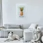 Plakat Ananas i paski 40x60cm bez ramy z marginesem | MIRAT. kolekcja b-B-0348-ao-a