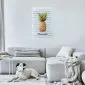Plakat Ananas i paski 21x30cm bez ramy bez marginesu | MIRAT. kolekcja b-B-0348-ao-a