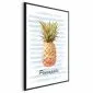 Plakat Ananas i paski 21x30cm z ramą czarną bez marginesu | MIRAT. kolekcja b-B-0348-ao-a