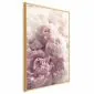 Plakat Delikatne piwonie 21x30 cm z ramą złotą bez marginesu | MIRAT.