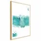Plakat Ananas 21x30cm z ramą złotą z marginesem | MIRAT. kolekcja b-C-0288-ao-a