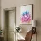 Plakat Kolorowy ananas 21x30 cm z ramą złotą bez marginesu | MIRAT.