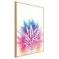 Plakat Kolorowy ananas 21x30 cm z ramą złotą bez marginesu | MIRAT.