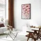 Plakat Białe róże 21x30 cm z ramą czarną bez marginesu | MIRAT.