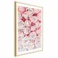 Plakat Białe róże 29,7x42 cm z ramą złotą z marginesem | MIRAT.