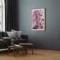 Plakat Wachlarz kwiatów 40x60 cm z ramą złotą z marginesem | MIRAT.