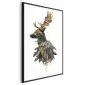 Plakat Leśny jeleń 40x60 cm z ramą czarną bez marginesu | MIRAT.