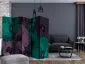 Parawan akustyczny Kwiaty 225x172 cm 3-częściowy niebieski | MIRAT.
