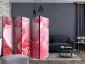 Parawan jednostronny Kwiaty 225x172 cm 5-częściowy różowy | MIRAT.
