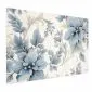 Plakat Turkusowe retro kwiaty 42x29,7 cm bez ramy bez marginesu | MIRAT.