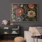 Plakat Gobelinowe kwiaty 30x21 cm z ramą złotą bez marginesu | MIRAT.