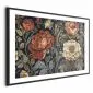 Plakat Gobelinowe kwiaty 60x40 cm z ramą czarną z marginesem | MIRAT.