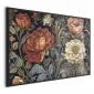 Plakat Gobelinowe kwiaty 60x40 cm z ramą czarną bez marginesu | MIRAT.
