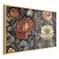 Plakat Gobelinowe kwiaty 30x21 cm z ramą złotą bez marginesu | MIRAT.