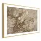 Plakat Ornamenty roślinno-kwiatowe 42x29,7 cm z ramą złotą z marginesem | MIRAT.
