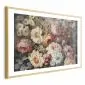 Plakat Zapach ogrodowych kwiatów 42x29,7 cm z ramą złotą z marginesem | MIRAT.