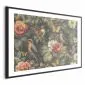 Plakat Kwiaty i motyle 42x29,7 cm z ramą czarną z marginesem | MIRAT.