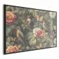 Plakat Kwiaty i motyle 90x60 cm z ramą czarną bez marginesu | MIRAT.
