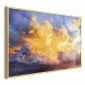 Plakat Zachód słońca 90x60 cm z ramą złotą bez marginesu | MIRAT.