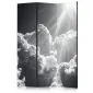 Parawan akustyczny Pejzaże 135x172 cm 3-częściowy czarny | MIRAT.