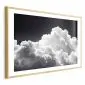 Plakat Gra słonecznego światła 60x40 cm z ramą złotą z marginesem | MIRAT.