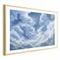 Plakat Niebo i puchate chmury 30x21 cm z ramą złotą z marginesem | MIRAT.