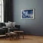 Plakat Gwiezdne chmury 90x60 cm z ramą złotą z marginesem | MIRAT.