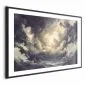 Plakat Gra światła 90x60 cm z ramą czarną z marginesem | MIRAT.