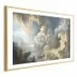 Plakat Słońce i cienie 30x21 cm z ramą złotą z marginesem | MIRAT.