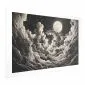 Plakat Księżyc wśród chmur 42x29,7 cm bez ramy z marginesem | MIRAT.
