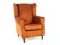 Fotel BARON VELVET cynamonowy do salonu | MIRAT. styl GLAMOUR, KLASYCZNY