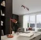 Lampa biurkowa KARBON ochra czerwona ryflowana designerska | sklep MIRAT  kolekcja karbon