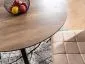 Stół okrągły OAKLAND orzech/czarny w stylu loft | MIRAT. styl LOFT