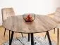 Stół okrągły OAKLAND orzech/czarny w stylu loft | MIRAT. styl LOFT