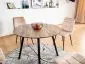 Stół okrągły OAKLAND orzech/czarny w stylu loft | MIRAT. styl LOFT