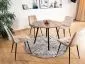 Stół okrągły OAKLAND orzech/czarny w stylu loft | MIRAT. styl LOFT