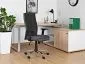 Fotel biurowy BLACK ON BLACK szary z podłokietnikami | MIRAT. w stylu kolekcja