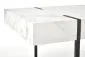 Ława BLANCA 110x60 biały marmur/czarna na metalowej podstawie | MIRAT. w stylu GLAMOUR kolekcja