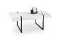 Ława BLANCA 110x60 biały marmur/czarna na metalowej podstawie | MIRAT. w stylu GLAMOUR kolekcja