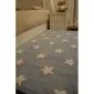 Dywan dziecięcy BLUE STARS WHITE 120x160 niebieski w białe gwiazdki | MIRAT.