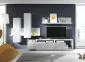 Meblościanka BOTA biała/beton colorado HELVETIA | MIRAT. w stylu LOFT kolekcja BOTA