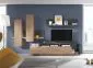 Komoda z nadstawką BOTA 2D4S 181 antracyt/dąb ribbec HELVETIA | MIRAT. styl LOFT kolekcja BOTA