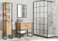 Szafka pod umywalkę BROOKLIN 80 cm dąb craft złoty stojąca szeroka loft | MIRAT. w stylu LOFT kolekcja BROOKLIN