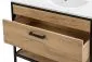 Szafka pod umywalkę BROOKLIN 80 cm dąb craft złoty stojąca szeroka loft | MIRAT. w stylu LOFT kolekcja BROOKLIN