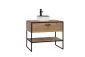 Szafka pod umywalkę nablatową BROOKLIN 90 cm dąb craft złoty stojąca | MIRAT. w stylu LOFT kolekcja BROOKLIN