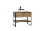 Zestaw mebli łazienkowych BROOKLIN 800 + 827 dąb craft złoty w stylu loft | MIRAT. w stylu LOFT kolekcja BROOKLIN
