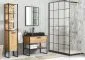 Szafka łazienkowa BROOKLIN 800 dąb craft złoty słupek | MIRAT. w stylu LOFT kolekcja BROOKLIN